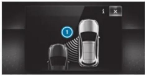 Mercedes-Benz GLS (2021) - A WARNING Risk of accident despite brake application of Active Blind Spot Assist - 1