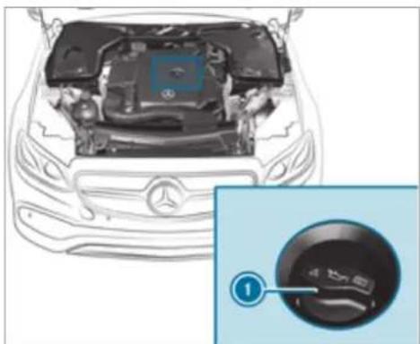 Mercedes-Benz GLS (2021) - Topping up engine oil - 1