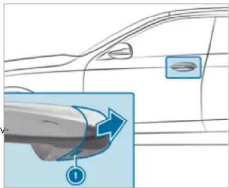 Mercedes-Benz GLS (2021) - Locking/unlocking the driver's door with the emergency key - 1