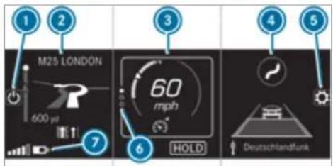 Mercedes-Benz GLS (2021) - Selecting what the head-up display shows - 1