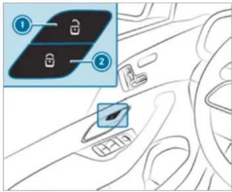 Mercedes-Benz GLS (2021) - Activating/deactivating the automatic locking feature - 1