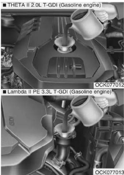 KIA Stinger (2021) - Checking the engine oil level - 3