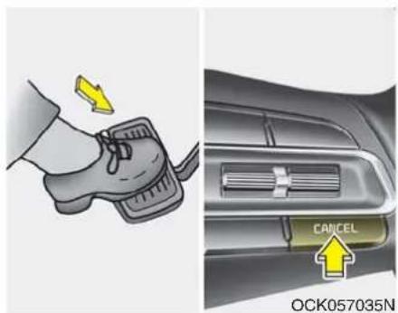 KIA Stinger (2021) - Smart Cruise Control system will be temporarily canceled when: - 1