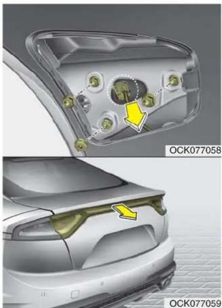 KIA Stinger (2021) - Back-up lamp bulb replacement - 2