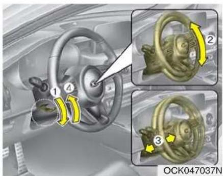 KIA Stinger (2021) - WARNING - Steering wheel adjustment - 1