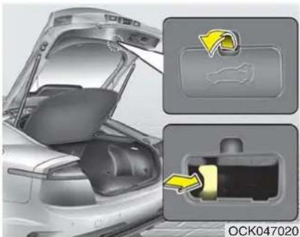 KIA Stinger (2021) - Emergency liftgate safety release - 1