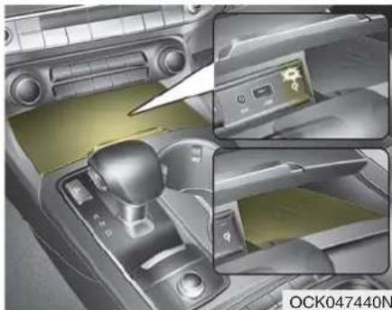 KIA Stinger (2021) - Wireless smart phone charging system (if equipped) - 1