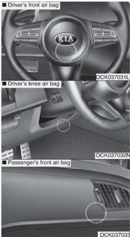 KIA Stinger (2021) - Driver's and passenger's front air bag - 1
