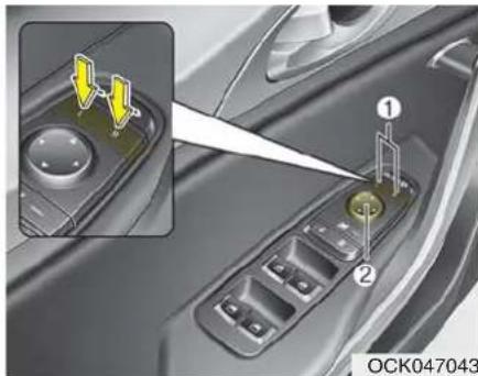 KIA Stinger (2021) - WARNING - Mirror adjustment - 1