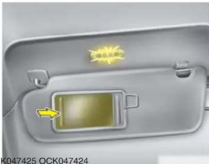 KIA Stinger (2021) - Vanity mirror lamp - 1