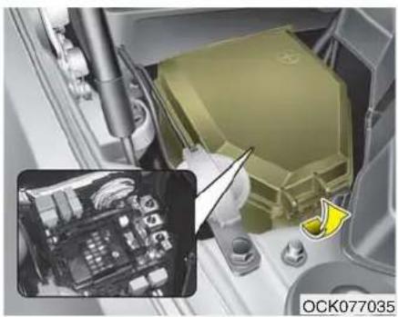 KIA Stinger (2021) - Engine compartment fuse replacement - 1