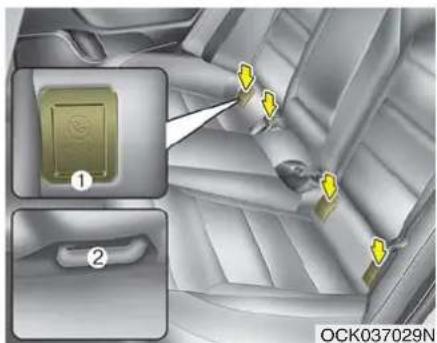 KIA Stinger (2021) - Lower Anchors and Tether for Children (LATCH) System - 3