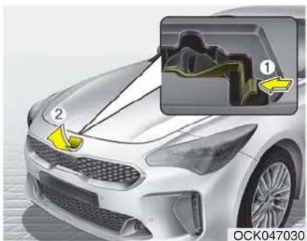 KIA Stinger (2021) - Opening the hood - 2