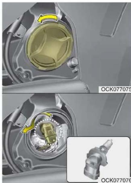 KIA Stinger (2021) - Headlamp (Low/High beam) bulb replacement (Headlamp Type A) - 2