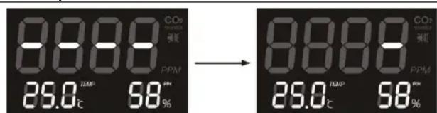 8.88 CO2 % PPM 25.0 ℃ 58 PH → 8.88 CO2 % PPM 25.0 ℃ 58 PH