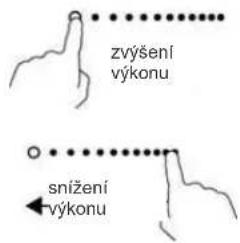 zvýšení výkonu snížení výkonu