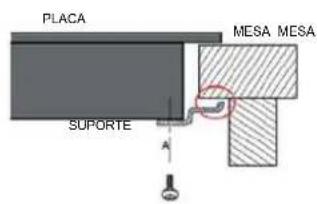 PLACA MESA MESA SUPORTE A