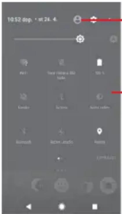 Vodafone Smart N8 - Panel oznámení - 2