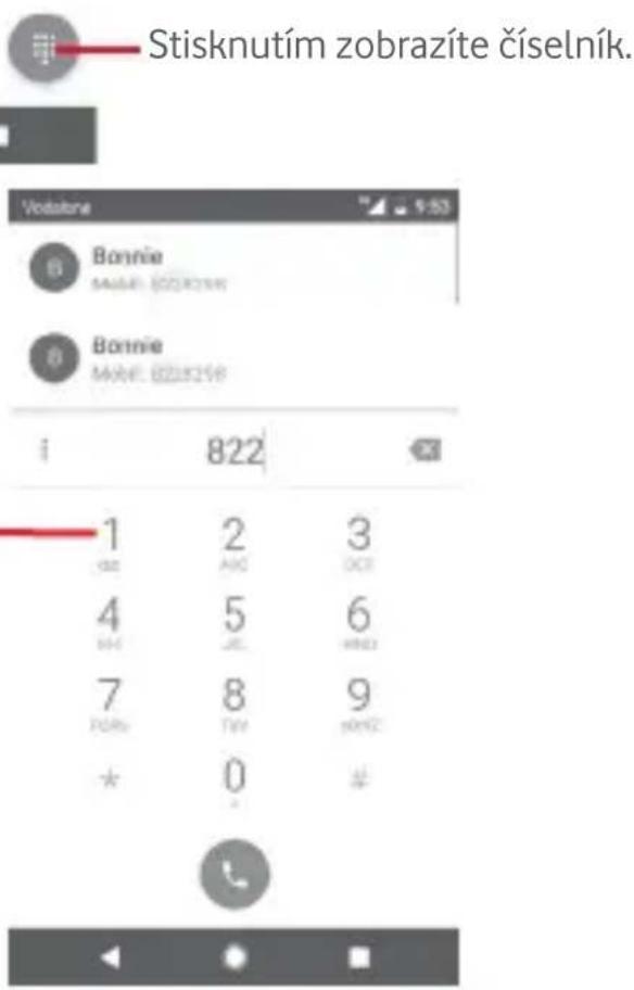 Stisknutím zobrazíte číselník. Vodafone Bannie MAGE: 0228256 Bannie MAYE: 0228256 i 822 1 2 3 02 AUG DCF 4 5 6 NO JE WHO 7 8 9 PÓŁI TW POK * 0 #