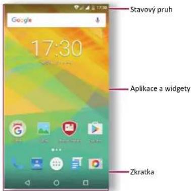 Google 17:30 Stavový pruh Aplikace a widgety Zkratka