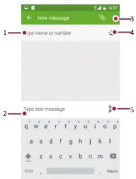 1 2 3 4 5 Type name or number Type text message