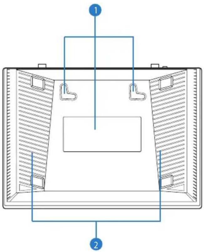 ASUS RT-N12K - Spodní panel - 1