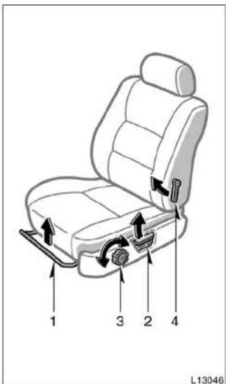 TOYOTA Camry (1999) - —Adjusting front seats (manual seat) - 1
