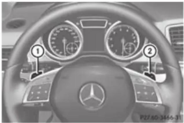 Mercedes-Benz GL (2012) - Steering wheel gearshift paddles - 1