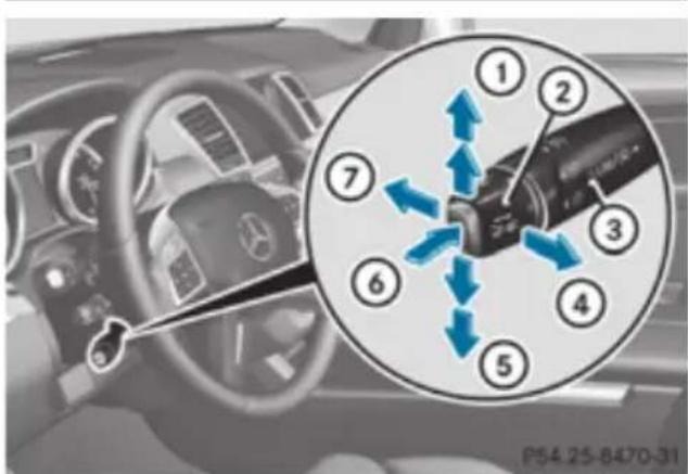 Mercedes-Benz GL (2012) - Cruise control lever - 1