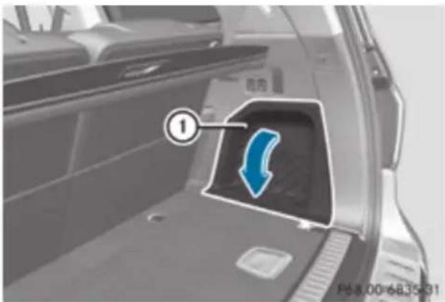 Mercedes-Benz GL (2012) - Left-hand service flap - 1