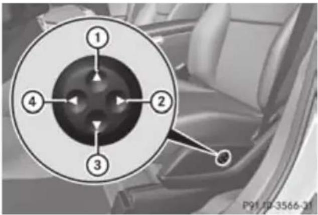 Mercedes-Benz GL (2012) - Adjusting the multicontour seat - 1