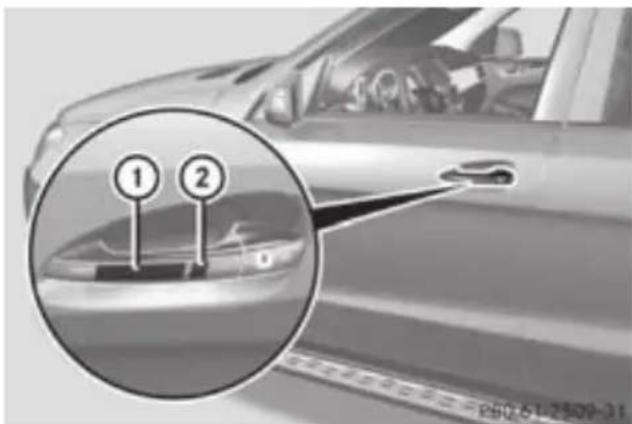 Mercedes-Benz GL (2012) - Locking and unlocking centrally - 1