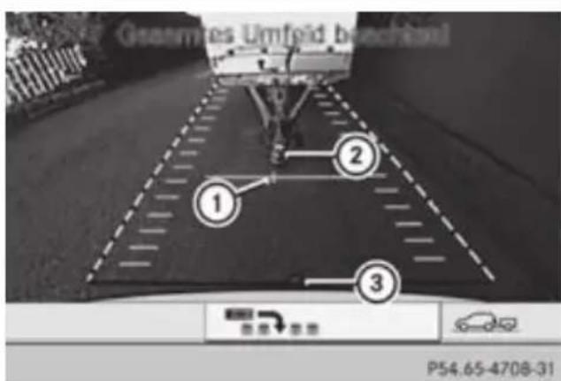 Mercedes-Benz GL (2012) - Reverse perpendicular parking with the steering wheel at an angle - 5