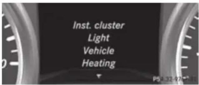 Mercedes-Benz GL (2012) - Settings menu - 1