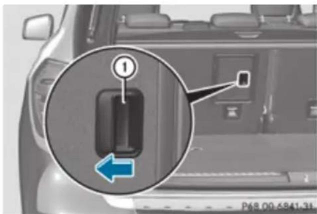 Mercedes-Benz GL (2012) - Through-loading facility in the rear compartment - 1