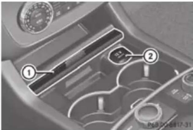 Mercedes-Benz GL (2012) - Socket in the front centre console - 1