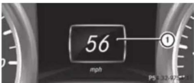 Mercedes-Benz GL (2012) - Digital speedometer - 1