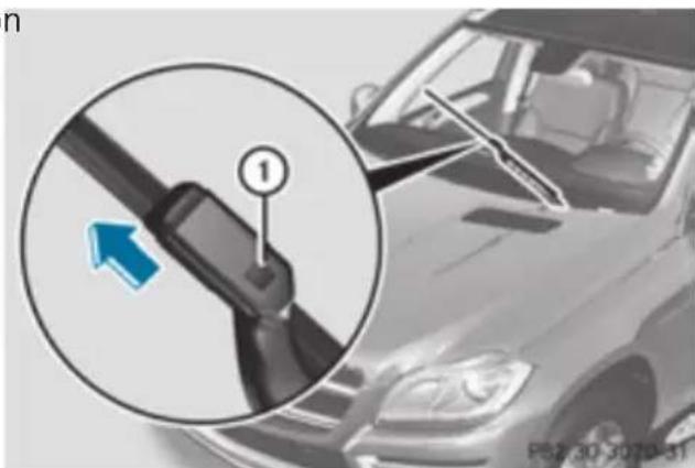 Mercedes-Benz GL (2012) - Removing the wiper blades - 1