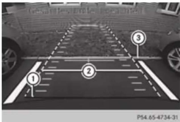 Mercedes-Benz GL (2012) - Reverse perpendicular parking with the steering wheel at an angle - 4