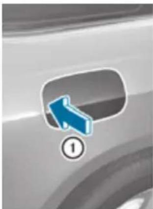 Mercedes-Benz GL (2012) - Opening/closing the fuel filler flap - 1