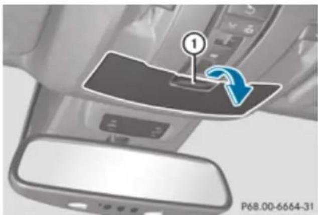 Mercedes-Benz GL (2012) - Spectacles compartment - 1