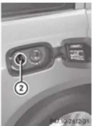 Mercedes-Benz GL (2012) - Closing the AdBlue® filler cap - 2