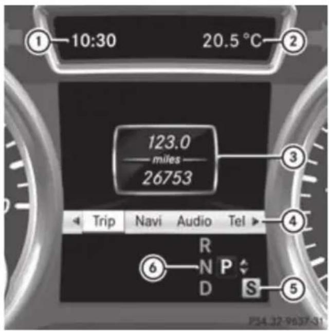Mercedes-Benz GL (2012) - Operating the on-board computer - 2