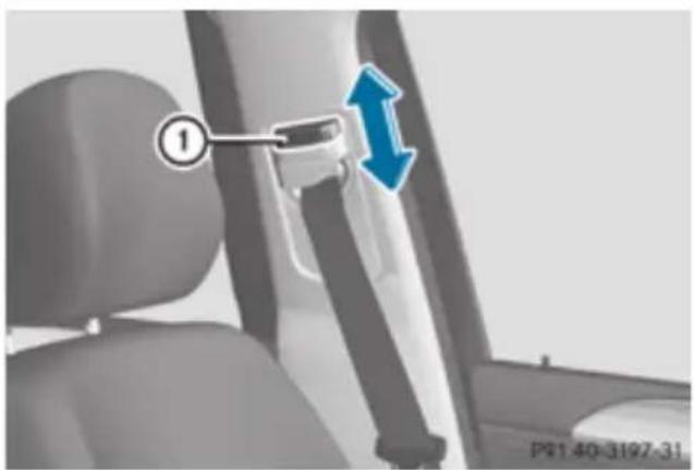 Mercedes-Benz GL (2012) - Seat b elt adjustment - 1