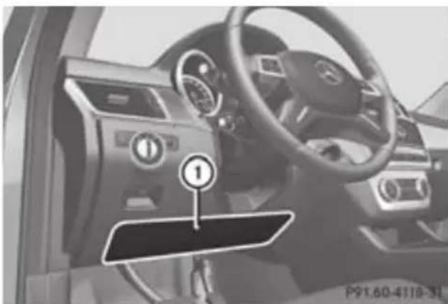Mercedes-Benz GL (2012) - Front airbags - 2