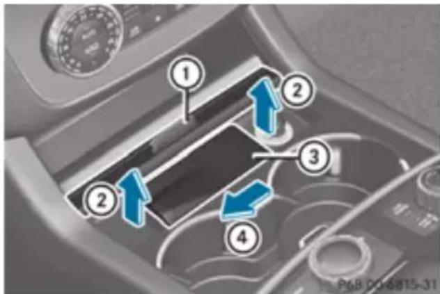 Mercedes-Benz GL (2012) - Front ashtray - 1