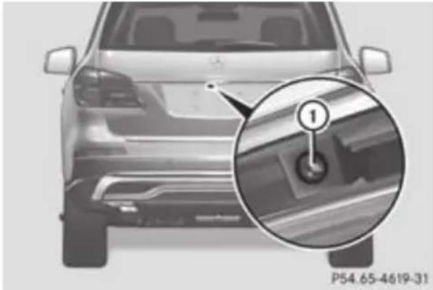 Mercedes-Benz GL (2012) - Cleaning the r eversing camera - 1