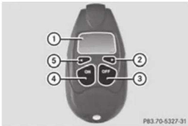 Mercedes-Benz GL (2012) - Activating the set departure time - 1