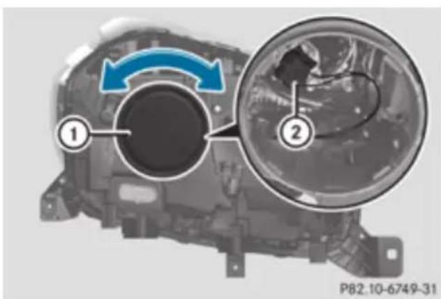 Mercedes-Benz GL (2012) - Overview of bulb replacement - bulbs - 4