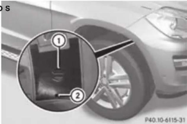 Mercedes-Benz GL (2012) - Overview of bulb replacement - bulbs - 3
